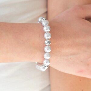 Paparazzi Jewelry Accessories - Rosy Radiance - Silver Bracelet - Vintage